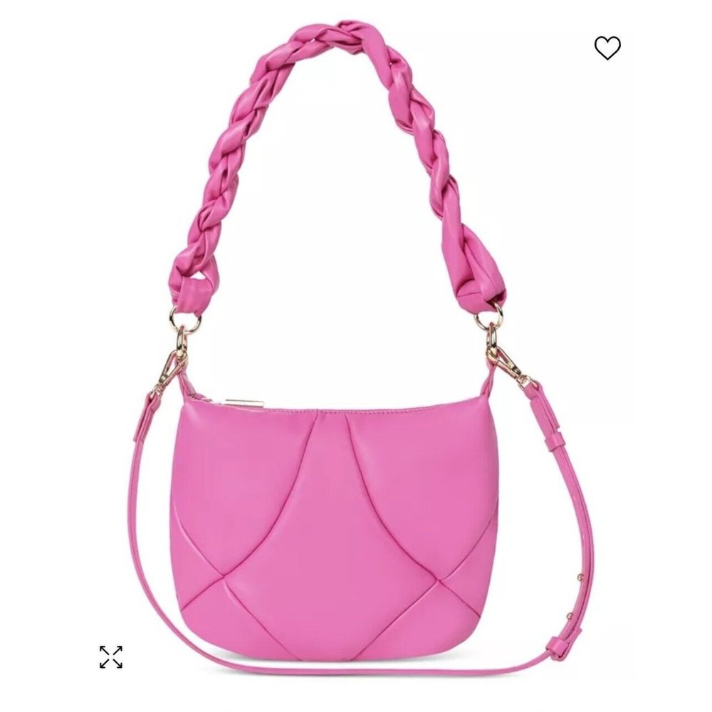 Etty Braided Shoulder Strap Small Crossbody by Jason Wu- Fushia Pink